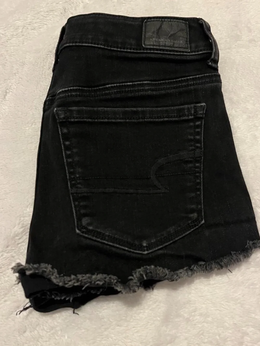 Black Lace-Appliqué Denim Shorts - Women